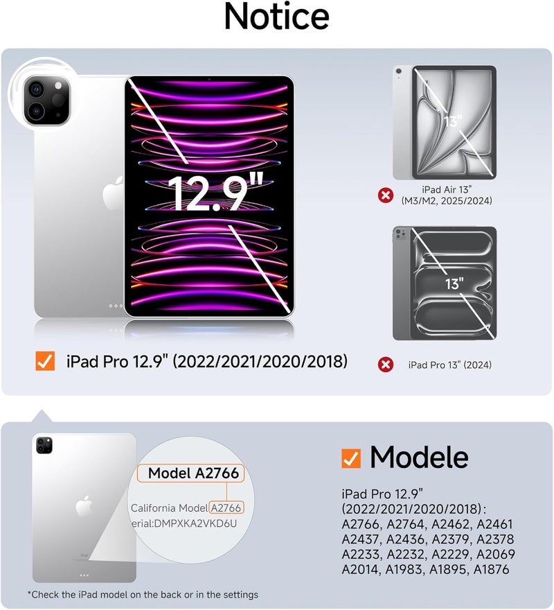 SmartDevil Screen Protector for iPad with Easy Installation Frame, 9H Clear Tempered Glass Film, Anti-Shatter, Bubble Free, Dust-Free Box, 2 Pack (Pro 12.9" (2018-2022)) - Image 2